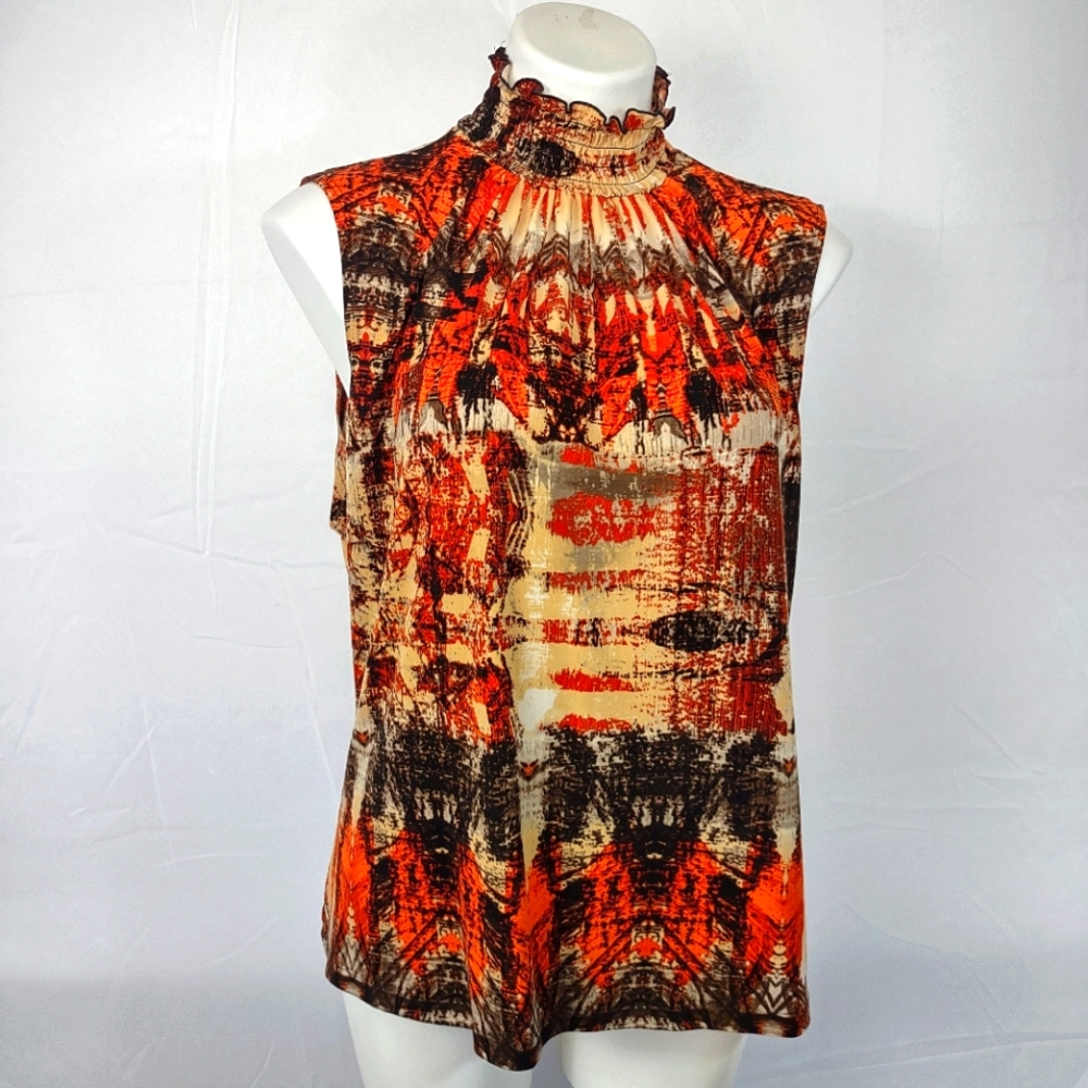 Sere Nade New York ruffle collar tank top size XL